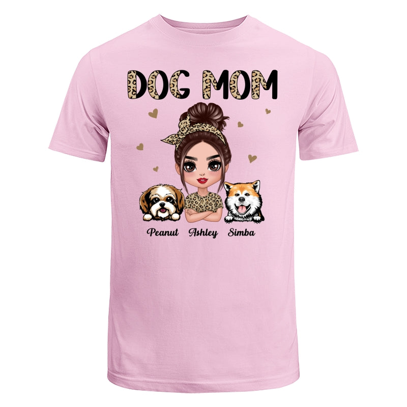 Half Leopard Dog Mom Doll Woman Gift For Dog Lovers Personalized Shirt