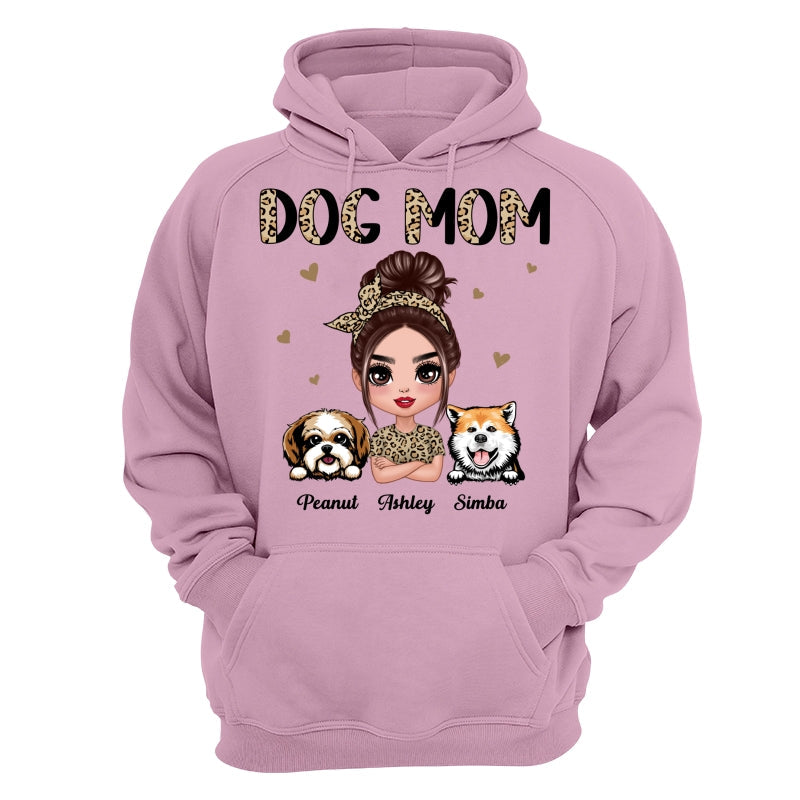 Half Leopard Dog Mom Doll Woman Gift For Dog Lovers Personalized Shirt