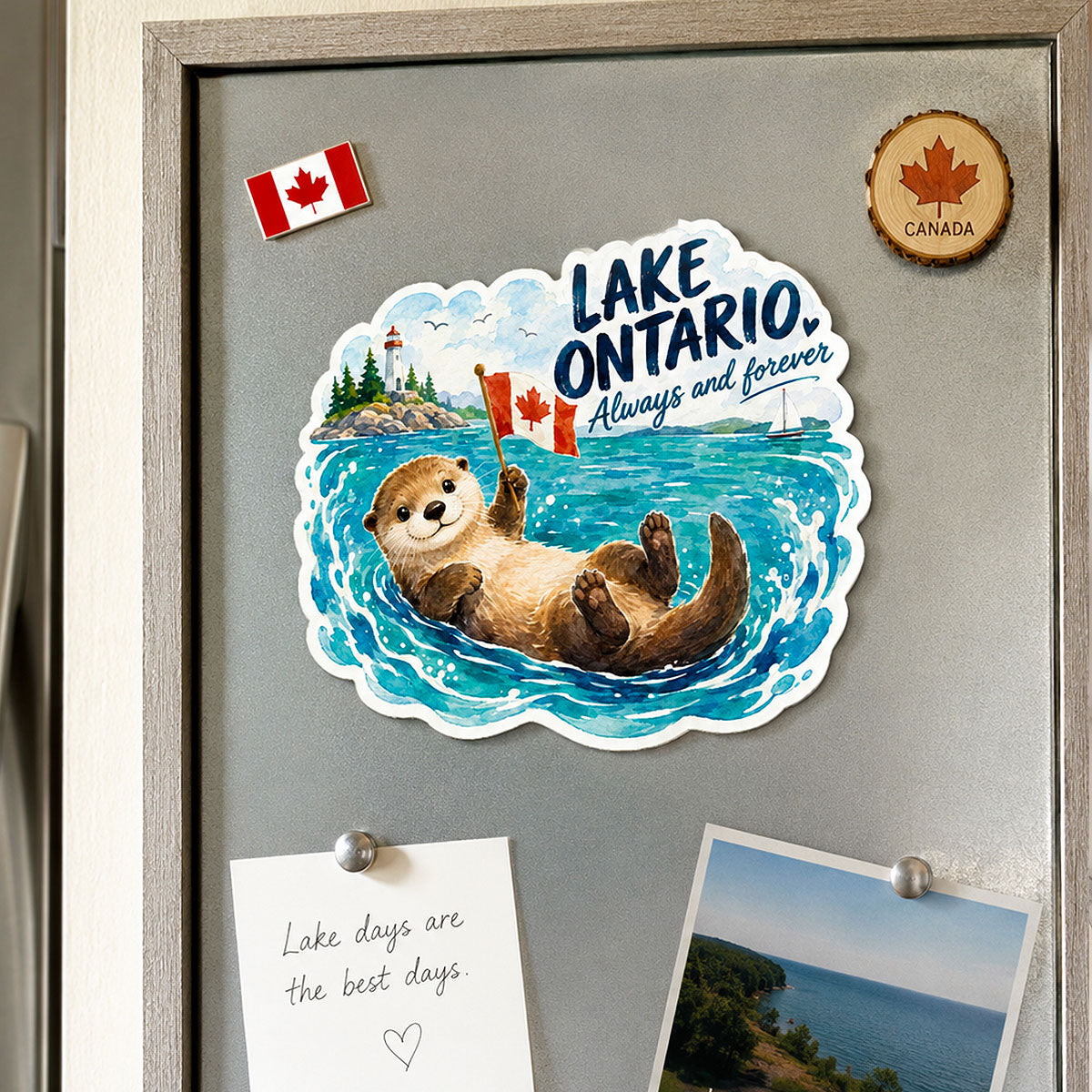 Lake Ontario Always & Forever Acrylic Fridge Magnet - Canada Pride Keepsake