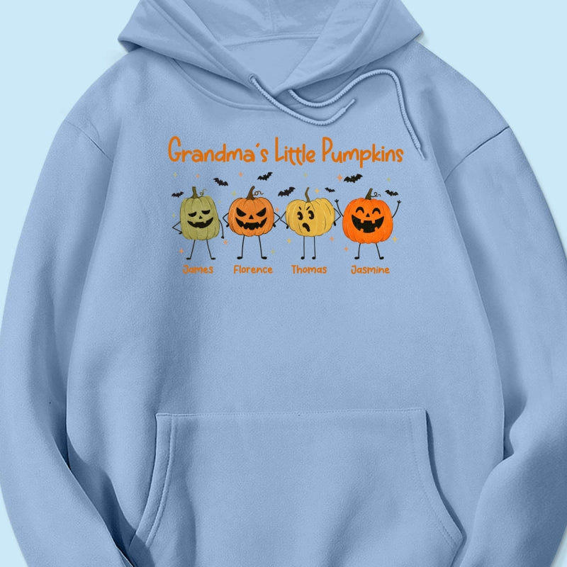 Grandma's Little Pumpkins Doodle Jack-o'-lantern Pumpkins - Personalized Shirt - Perfect Halloween Costume For Grandma, Mom