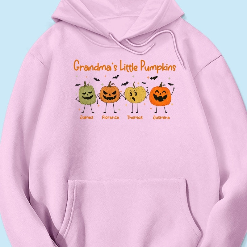 Grandma's Little Pumpkins Doodle Jack-o'-lantern Pumpkins - Personalized Shirt - Perfect Halloween Costume For Grandma, Mom