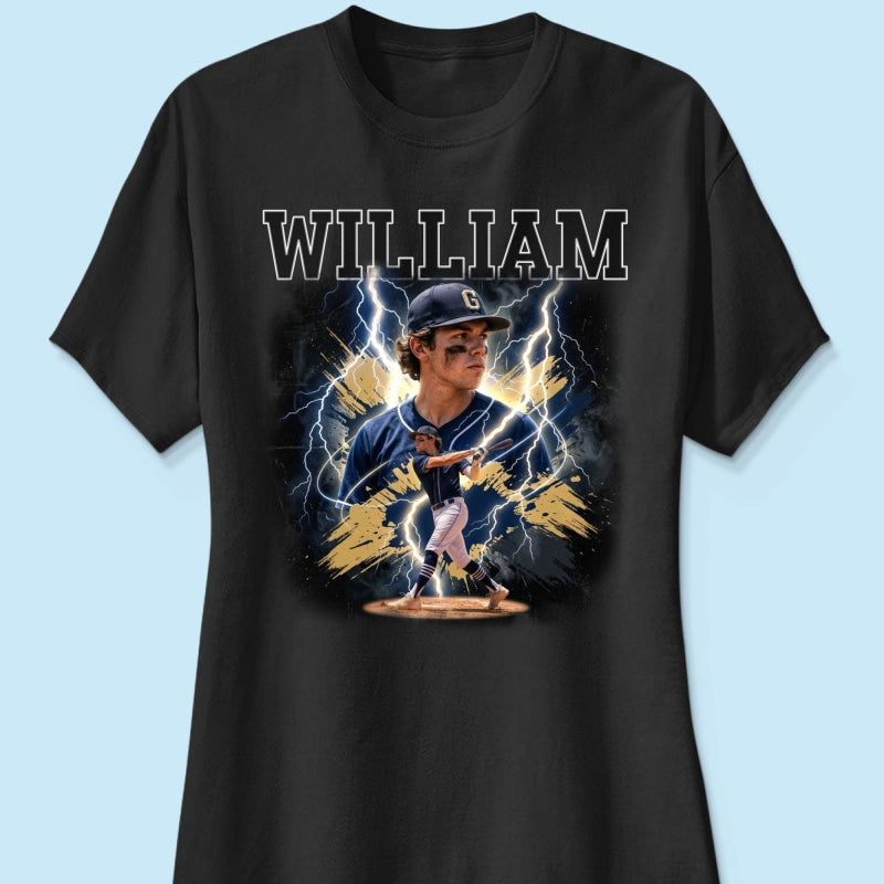 Trending Bootleg Sport Photos Insert With Name - Personalized Shirt - Gift For Boy, Girl