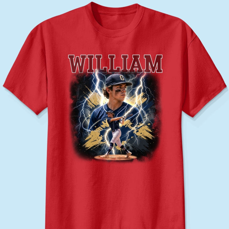 Trending Bootleg Sport Photos Insert With Name - Personalized Shirt - Gift For Boy, Girl
