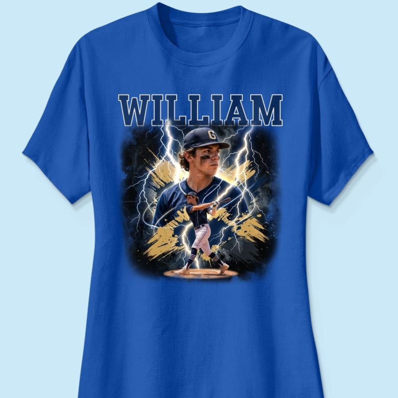 Trending Bootleg Sport Photos Insert With Name - Personalized Shirt - Gift For Boy, Girl