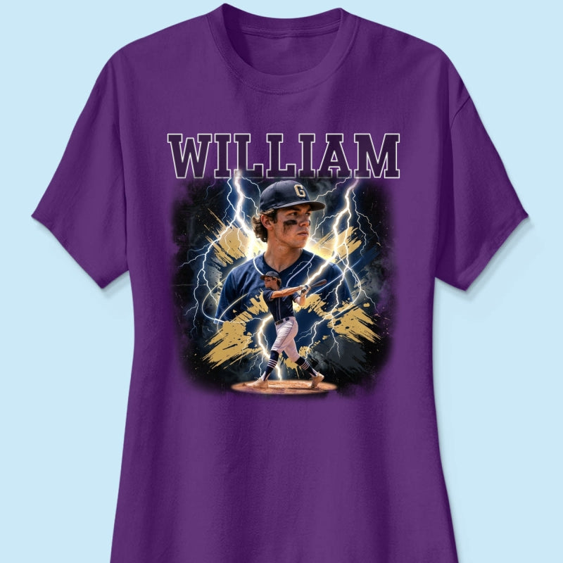 Trending Bootleg Sport Photos Insert With Name - Personalized Shirt - Gift For Boy, Girl