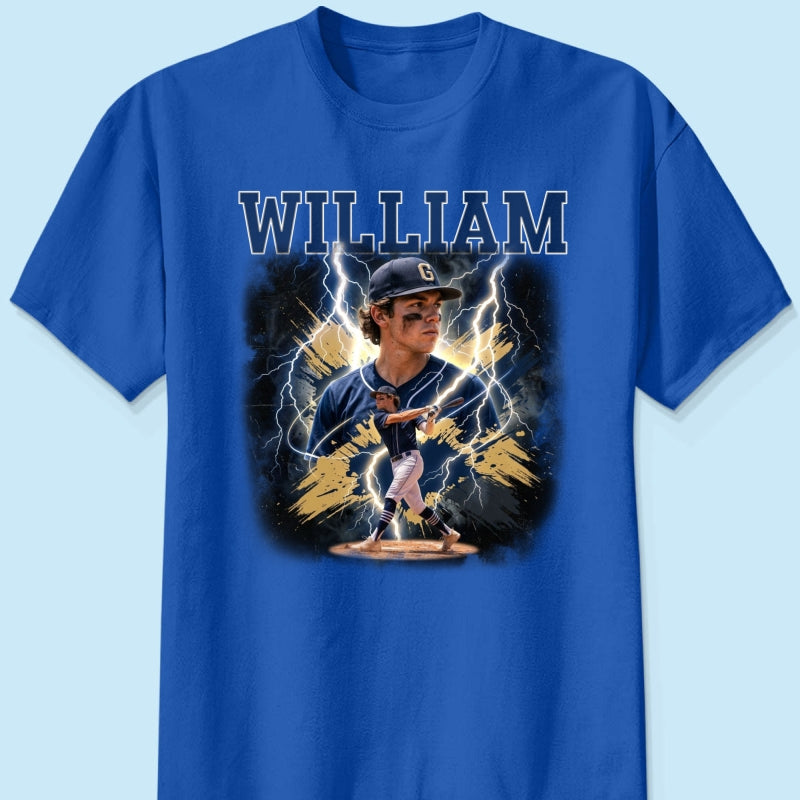 Trending Bootleg Sport Photos Insert With Name - Personalized Shirt - Gift For Boy, Girl