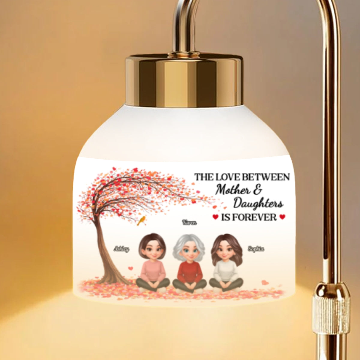 The Love Between Mother And Daughters Is Forever - Personalized Candle Warmer Lamp - Gift For Mom