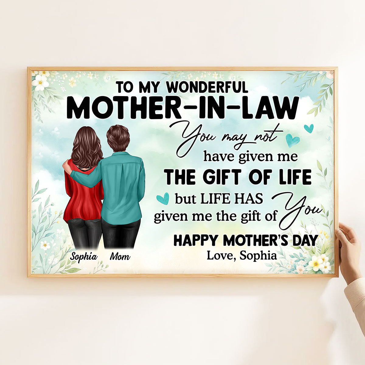 To My Mother-In-Law Happy Mother's Day - Personalized Poster - Heartwarming Mother's Day Gift For Mother-In-Law