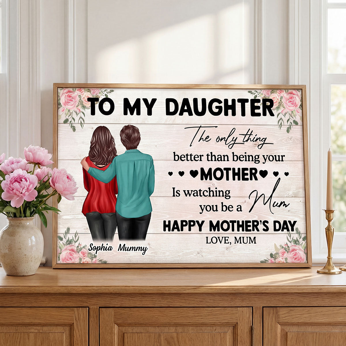 To My Daughter From Mum Happy Mother's Day - Personalized Poster - Mother's Day Gift For Daughter