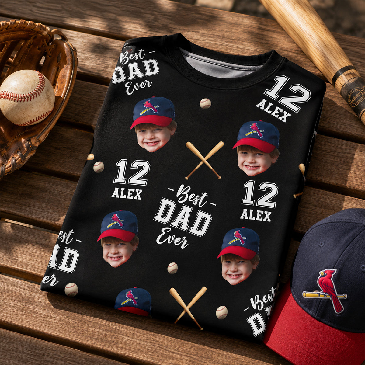 Best Dad Ever Baseball Dad - Personalized Shirt - Heartfelt Gift For Dad, Husband
