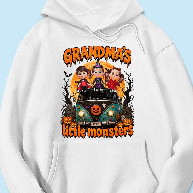 Grandma's Little Monsters - Personalized Shirt - Halloween Shirt for Grandma