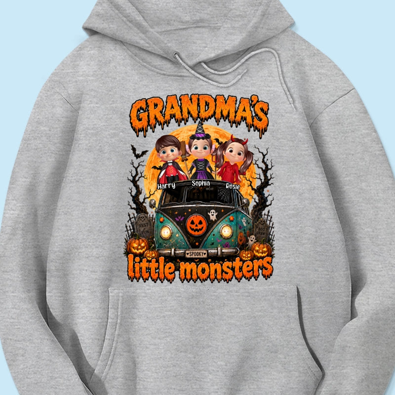 Grandma's Little Monsters - Personalized Shirt - Halloween Shirt for Grandma