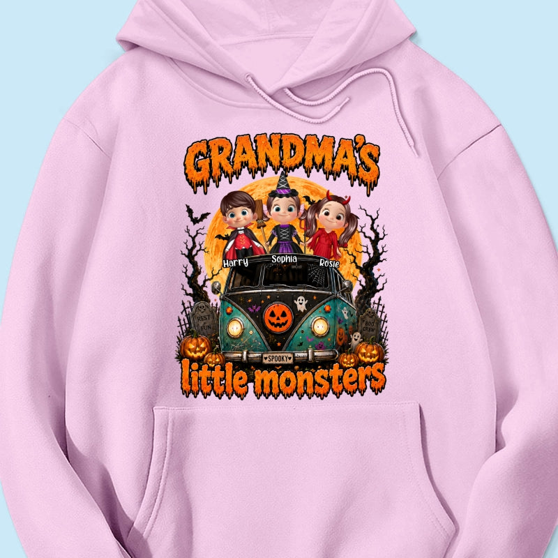 Grandma's Little Monsters - Personalized Shirt - Halloween Shirt for Grandma