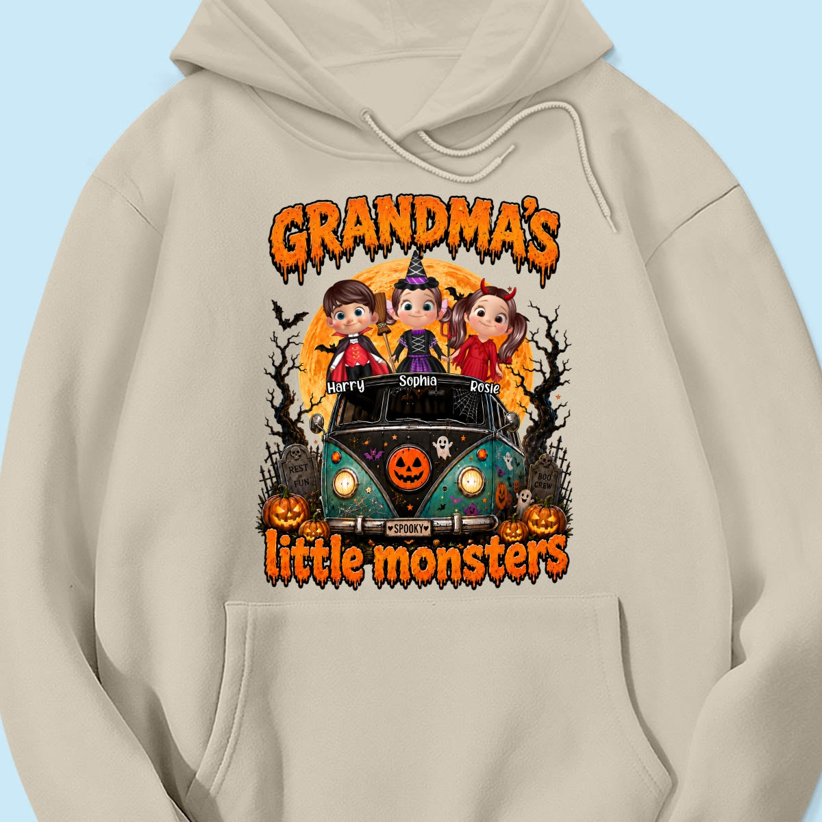 Grandma's Little Monsters - Personalized Shirt - Halloween Shirt for Grandma