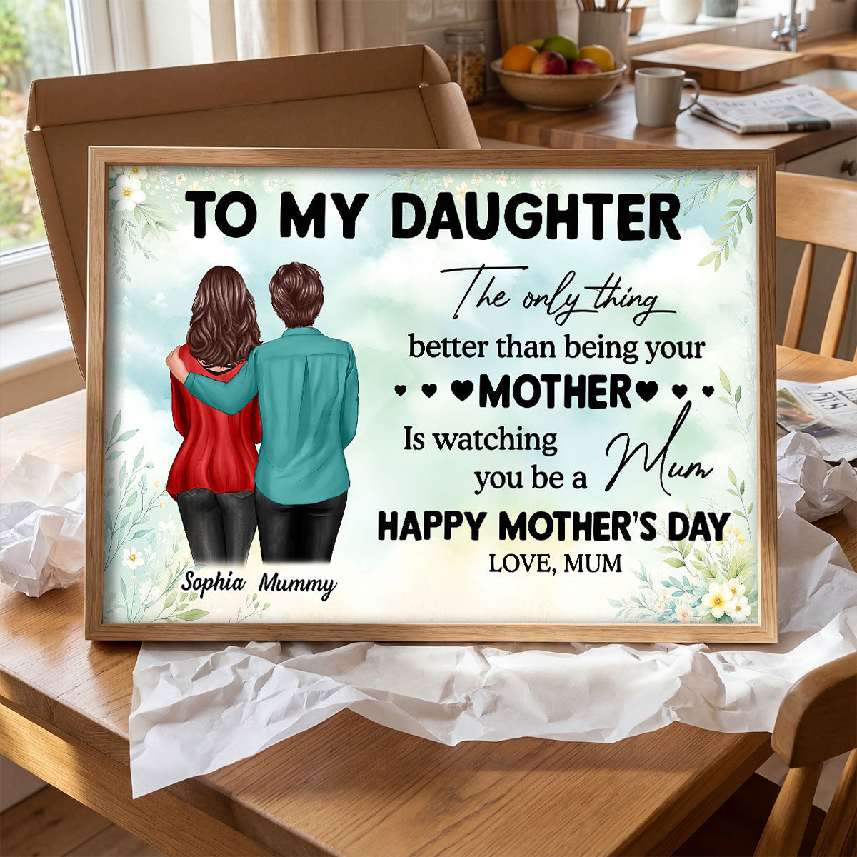 To My Daughter From Mum Happy Mother's Day - Personalized Poster - Mother's Day Gift For Daughter