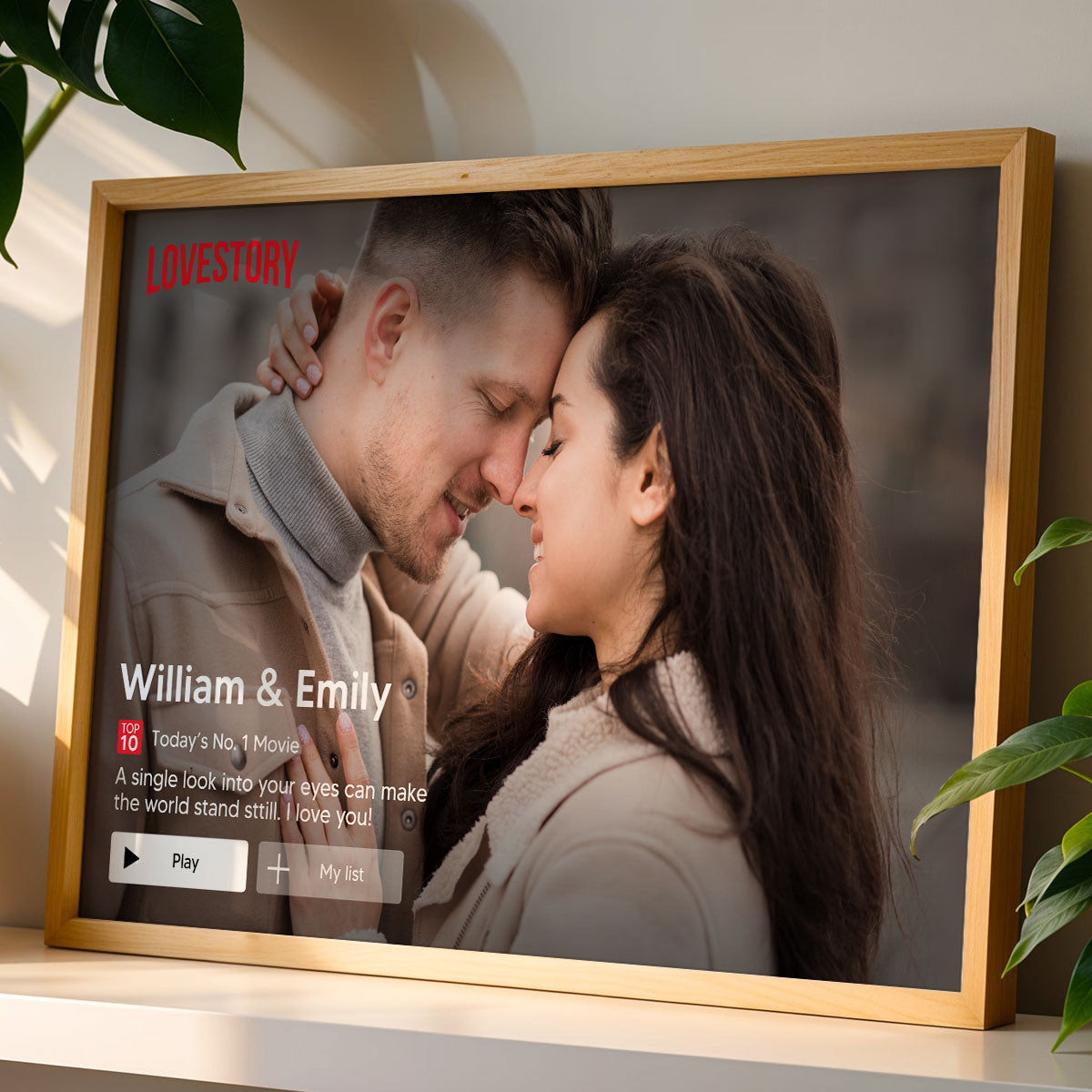 Couple Romantic Love Story - Personalized Poster - Heartfelt Valentine, Anniversary Gift For Him, For Her