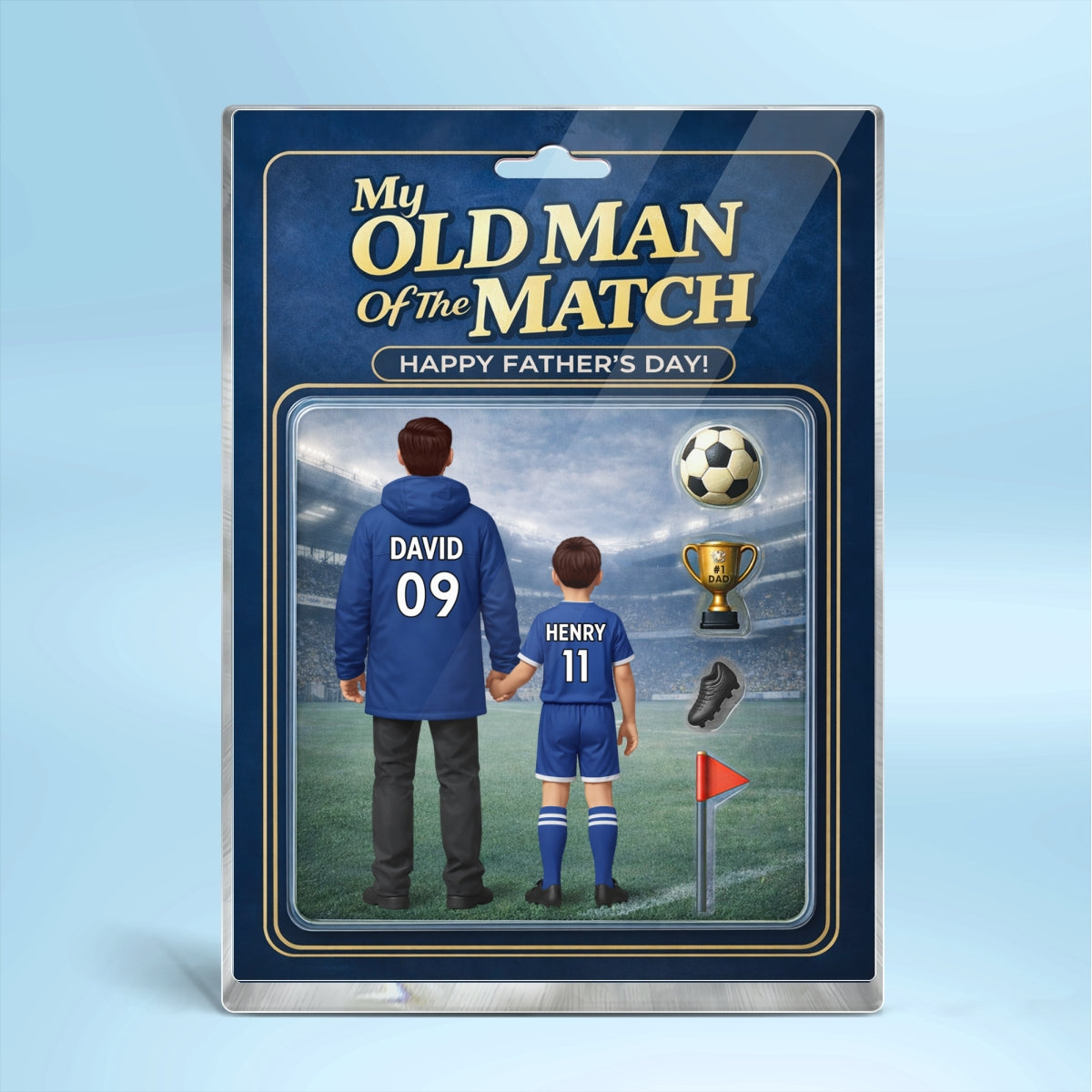 My Old Man Of The Match - Personalised Acrylic Block Plaque - UK  Gift For Football Dad