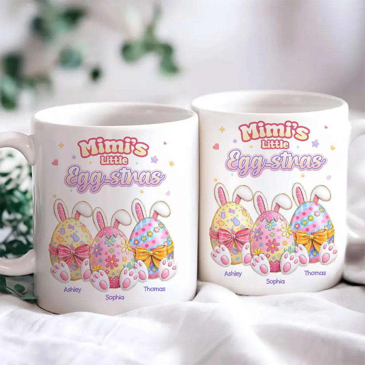 Mimi's Little Egg-stras - Personalized Mug - Gift For Grandma, Easter Home Decoration