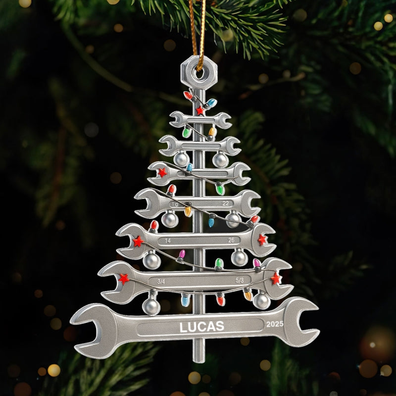 Built With Pride Mechanic Spirit – Personalized Acrylic Ornament – Meaningful Gift for Mechanician, Engineer, Technician