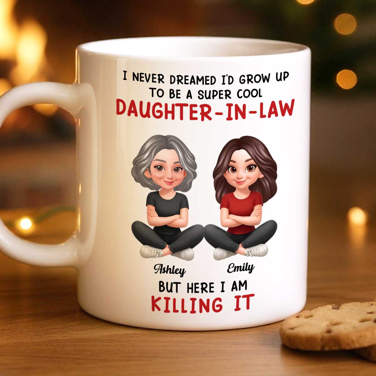 Super Cool Daughter-in-Law - Personalized Mug - Funny Christmas Gift for Daughter-in-Law