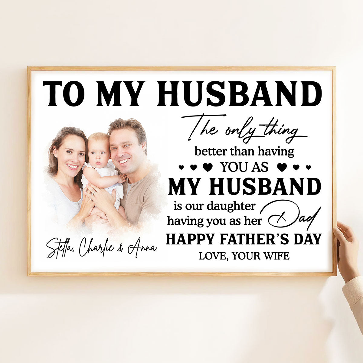 Watercolor Style Custom Photo The Only Thing Better Than Having You As Husband - Personalized Poster - Father's Day Gift For Husband, Dad