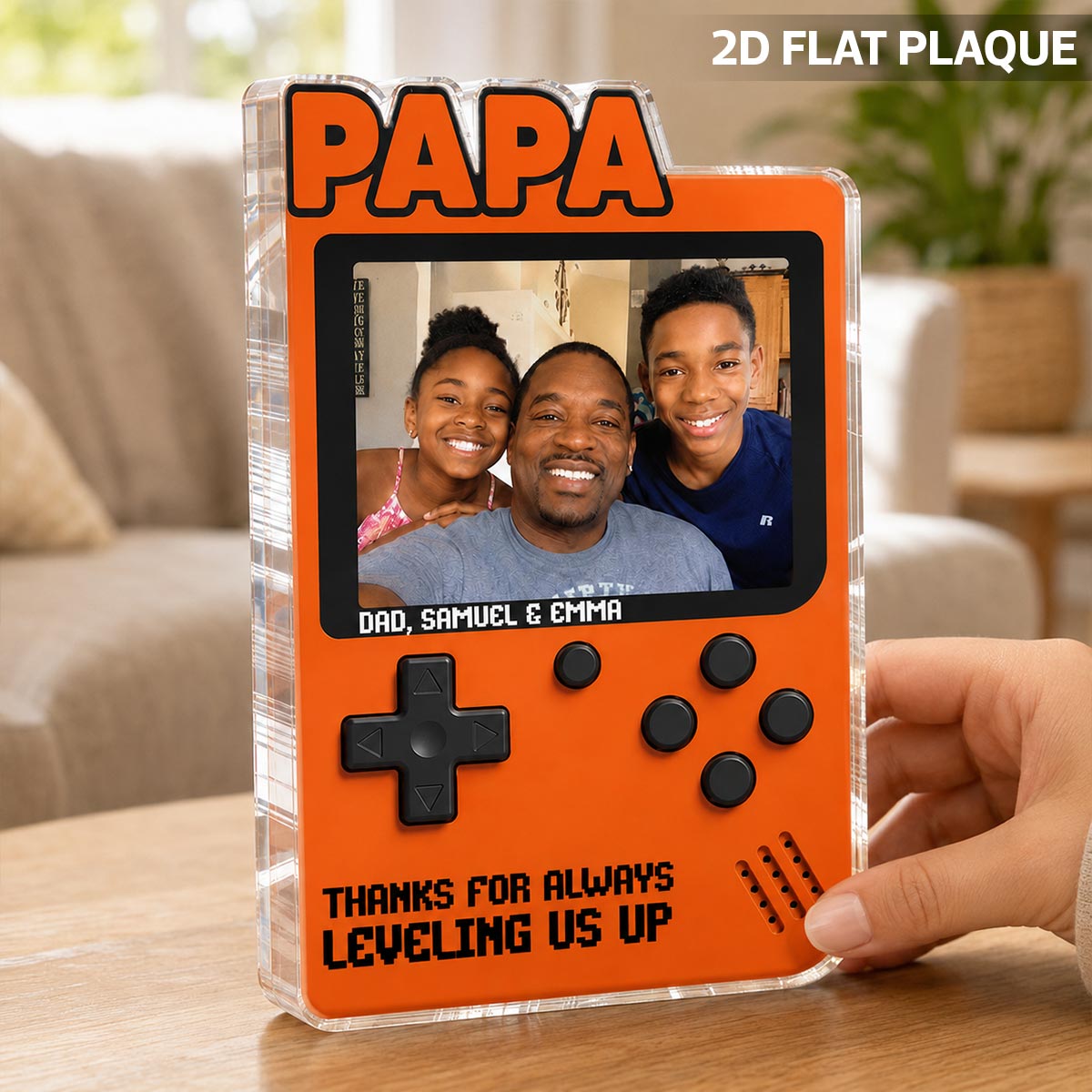 Retro Game Console Custom Photo - Personalized Acrylic Block Plaque -  Gift For Gamer Husband, Dad, Grandpa