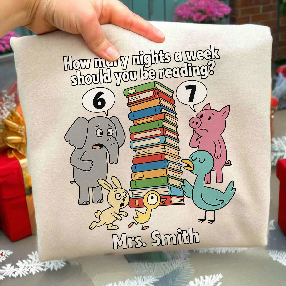 How Many Nights A Week Should You Be Reading 6-7 - Personalized Shirt - Children's Books Sweatshirt, Teacher Six Seven 67 Shirt