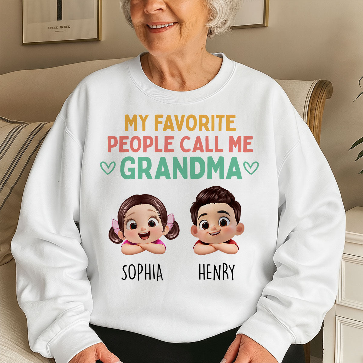 My Favorite People Call Me Grandma - Personalized Shirt - Heartfelt Mother's Day Gift for Grandma, Wife