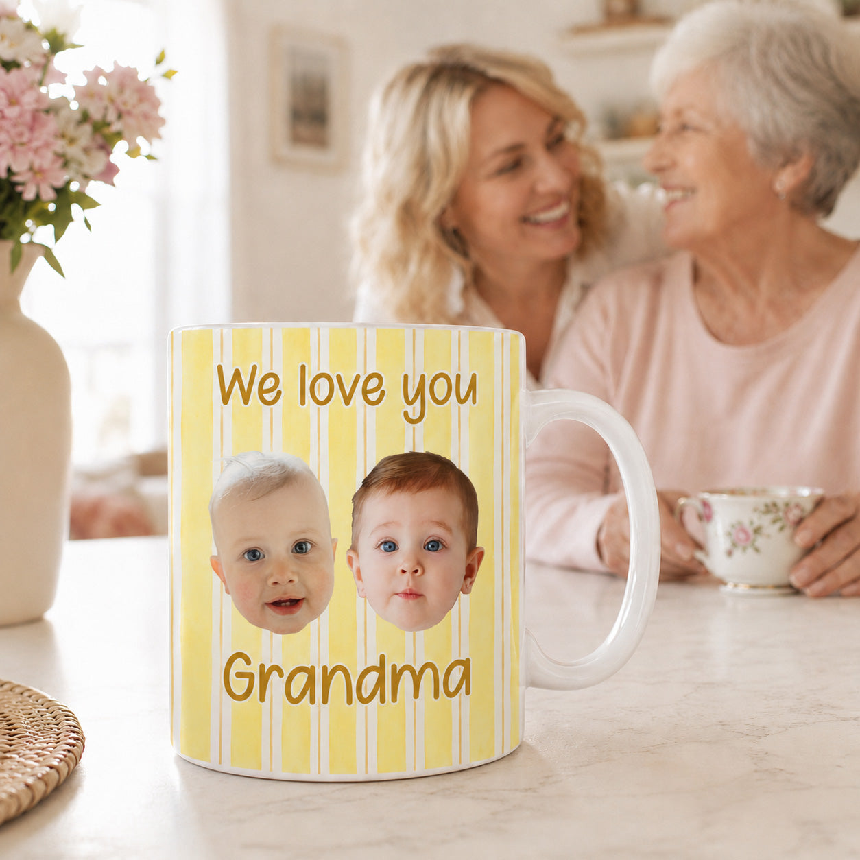 Custom Baby Face - Personalized Mug - First Time Grandparents Gift