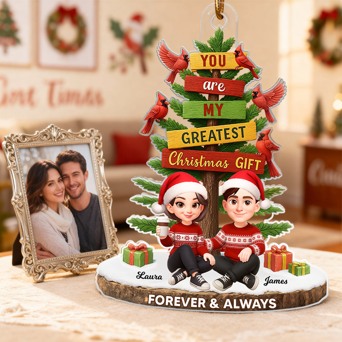 You Are My Greatest Christmas Gift - Personalized Acrylic Orament - Christmas Gift for Couple