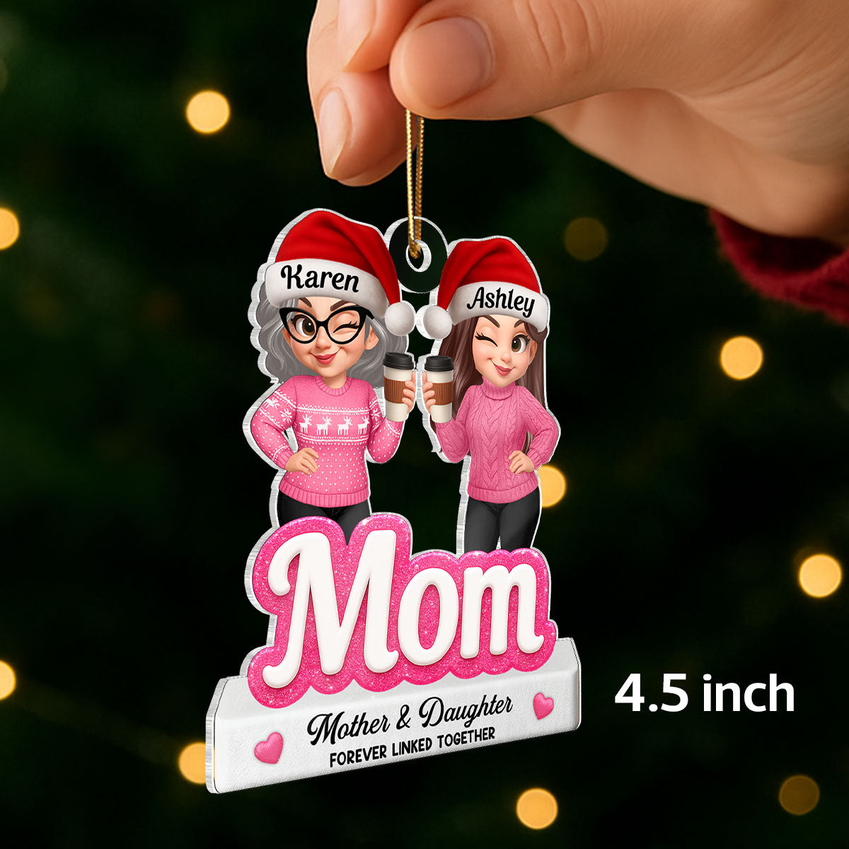 Like Mother Like Daughters - Personalized Acrylic Ornament - Christmas Gift for Mom