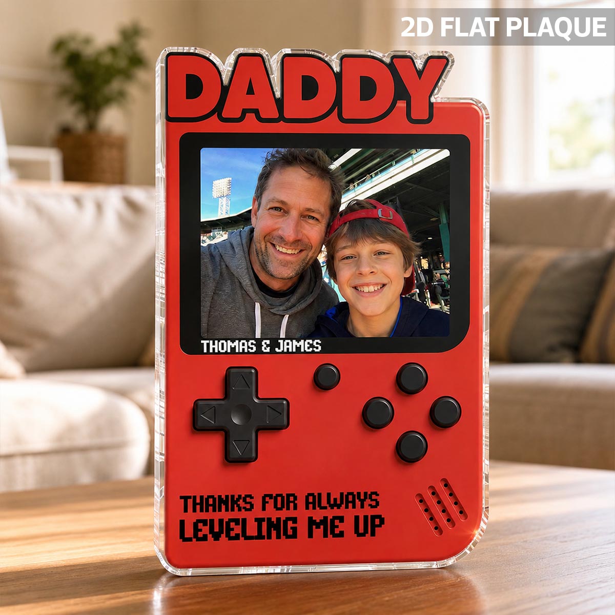 Retro Game Console Custom Photo - Personalized Acrylic Block Plaque -  Gift For Gamer Husband, Dad, Grandpa