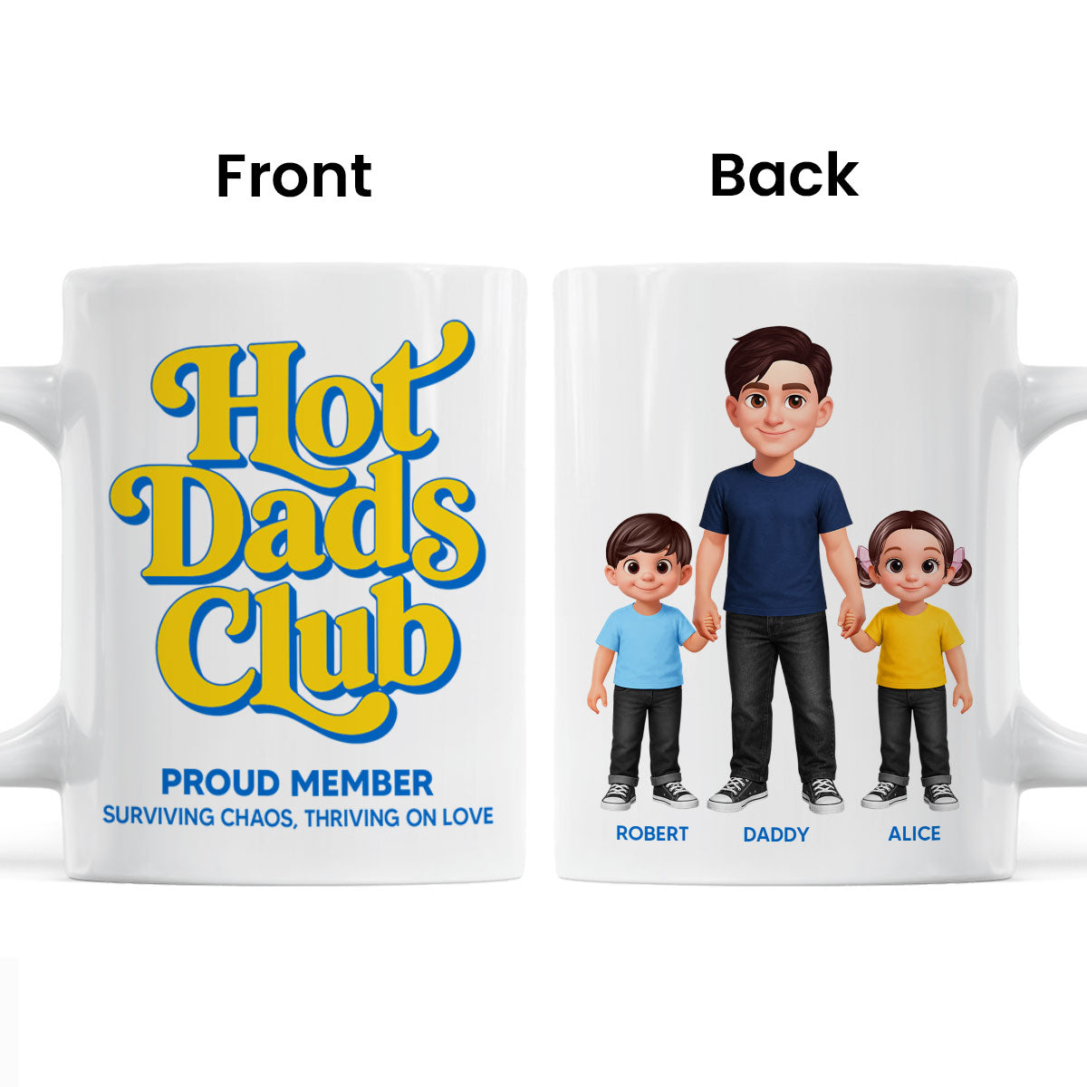 Hot Dads Club - Personalized Mug - Funny Father's Day Gift For Dad, Husband