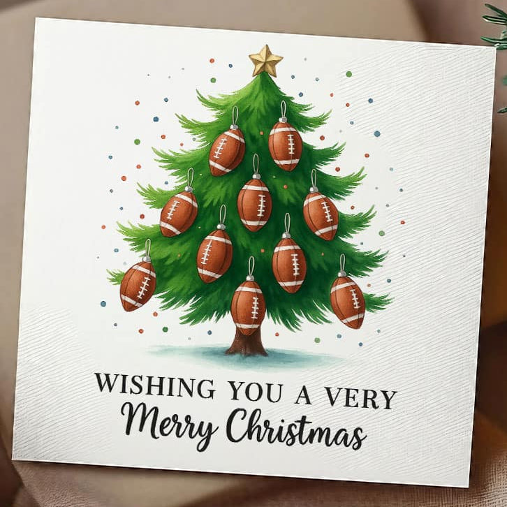 Christmas American Football Card