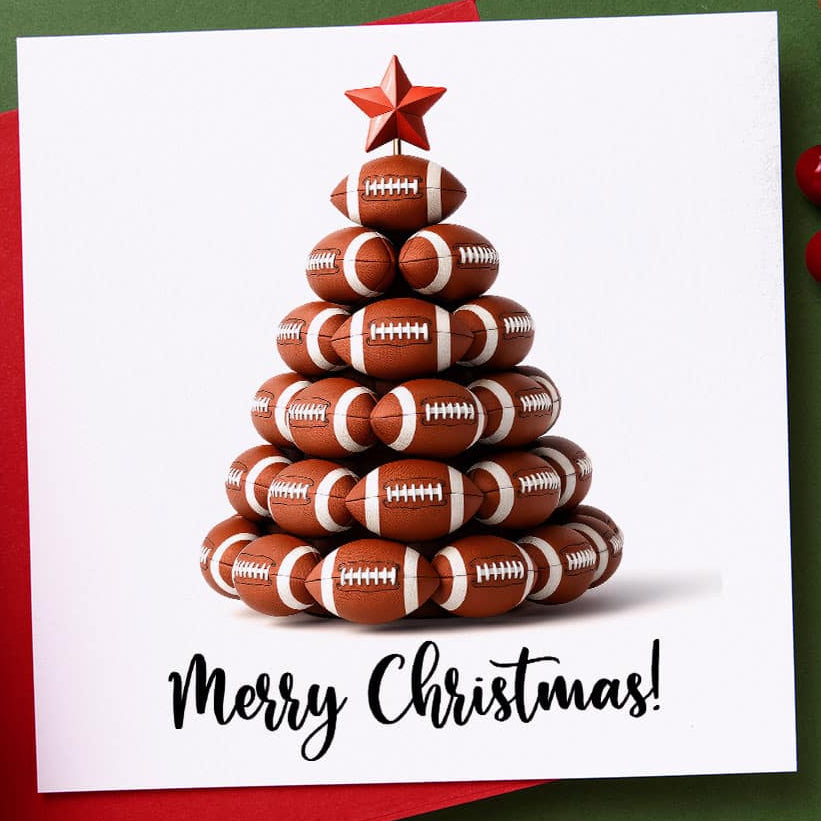 Christmas American Football Card