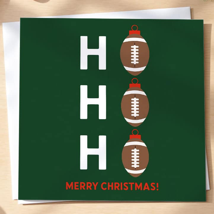 Christmas American Football Card