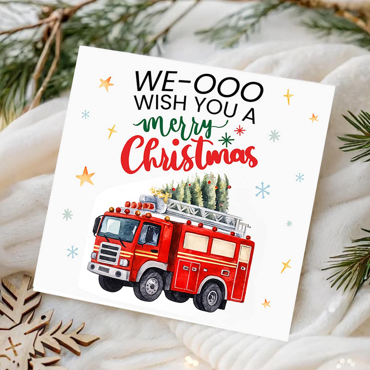 Christmas Firefighter Card Upsell