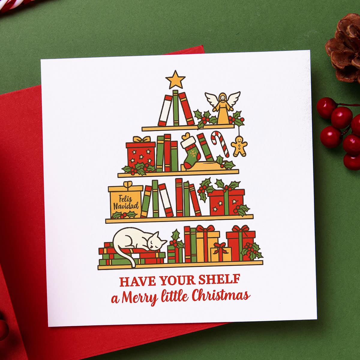 Christmas Book Lover Card Upsell