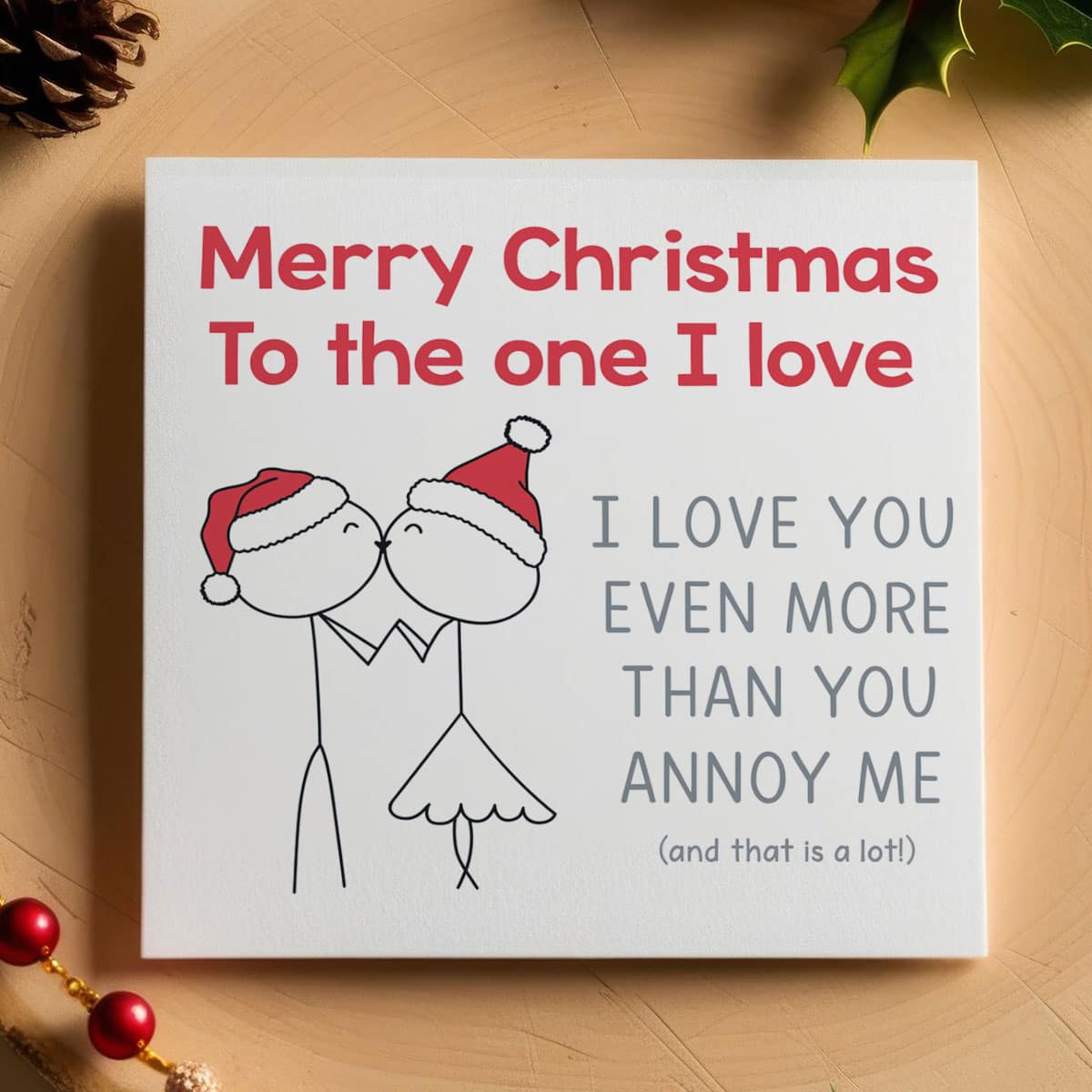 Christmas Biker Couple Card