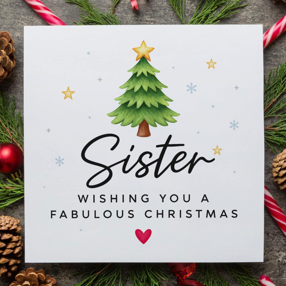 Christmas Card For Sister