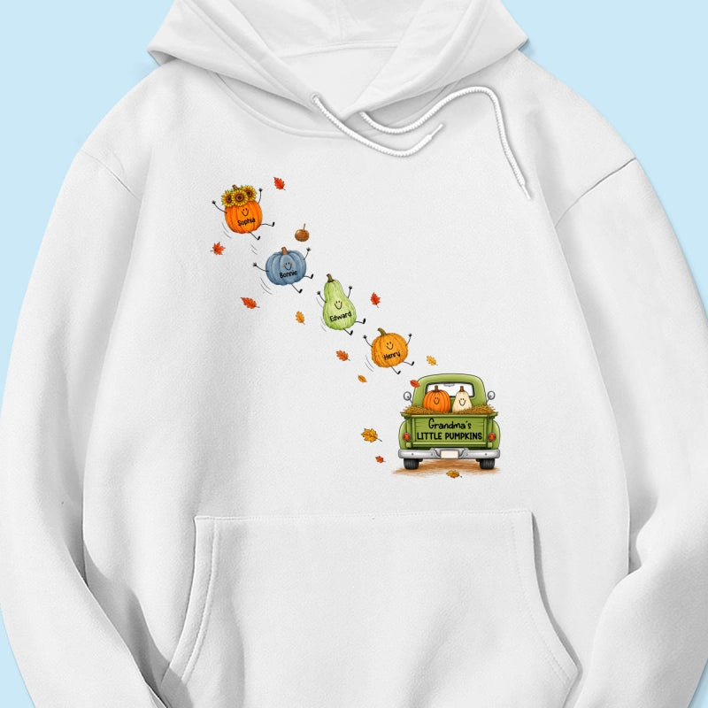 Grandma's Little Cute Pumpkins - Personalized Shirt - Fall Season Cozy Shirt