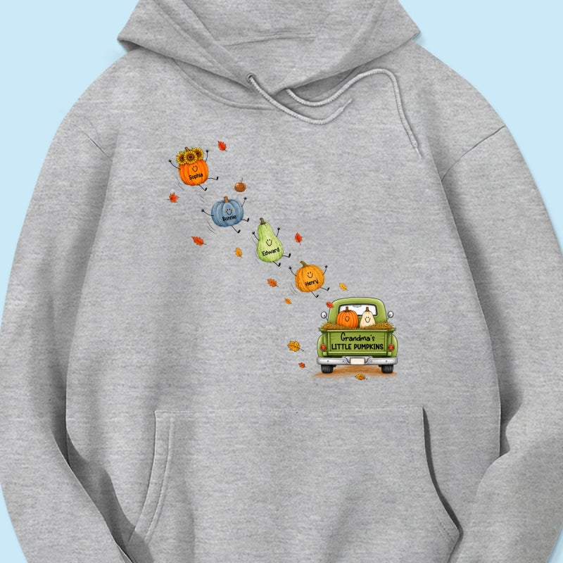 Grandma's Little Cute Pumpkins - Personalized Shirt - Fall Season Cozy Shirt