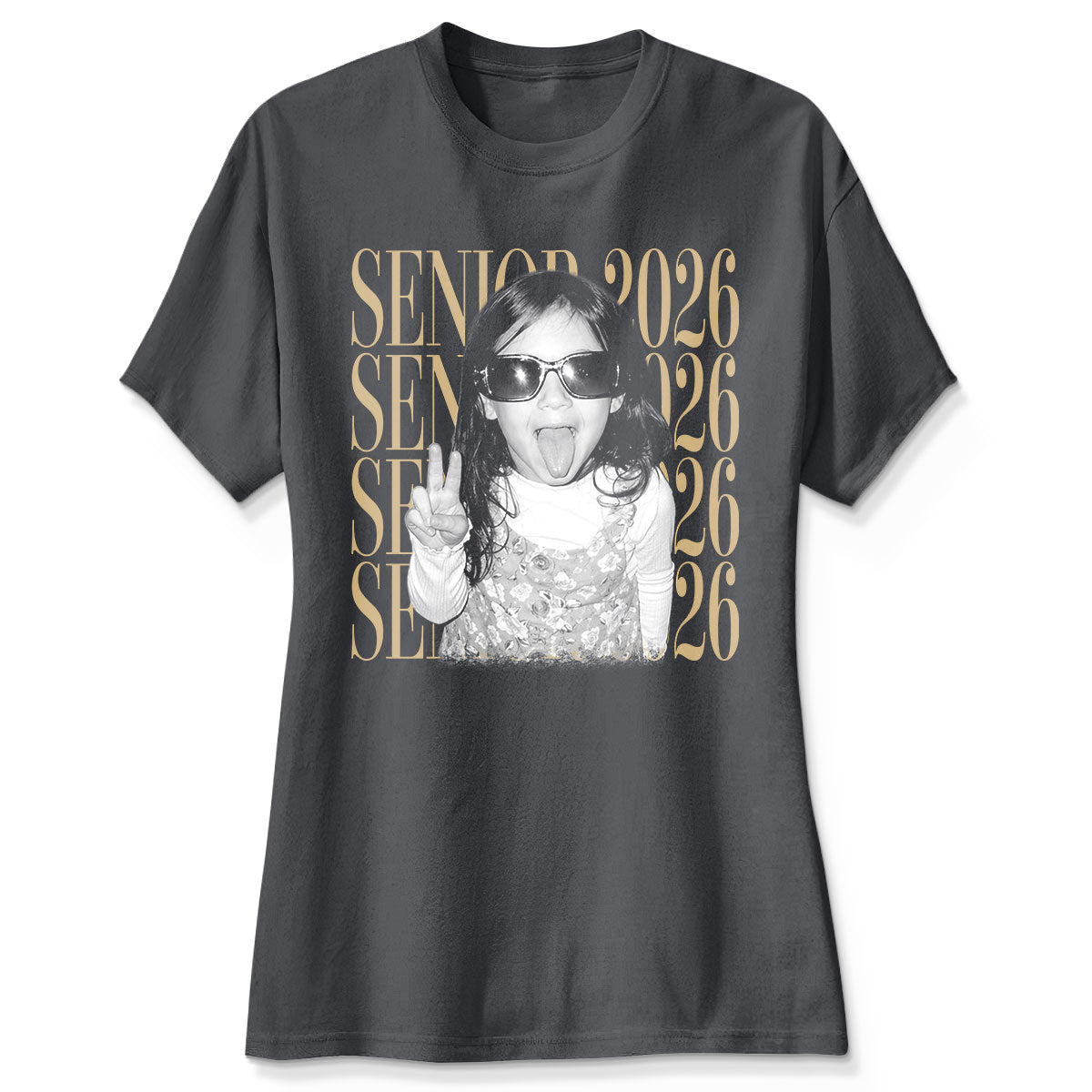 Retro Vintage Photo And Year Senior - Personalized Shirt - Custom Graduate Picture Shirt, Graduation Gift, Family Matching Shirt Graduation Party Celebration