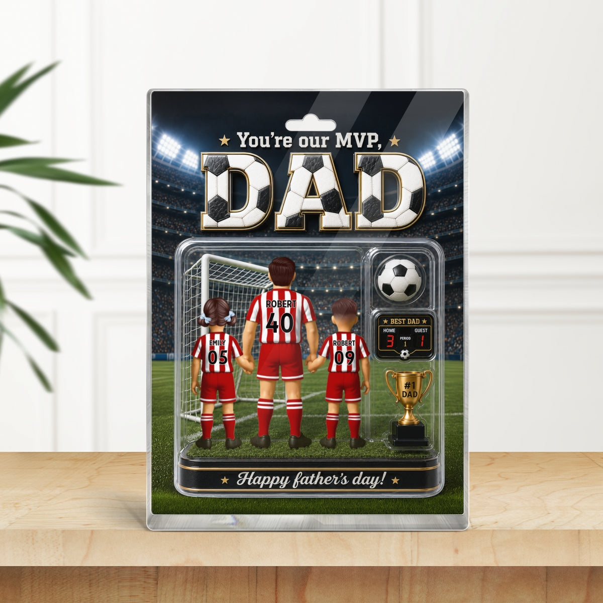 You Are Our MVP Soccer Dad, Custom Action Figure - Personalized Acrylic Block Plaque -  Gift for Dad, Husband
