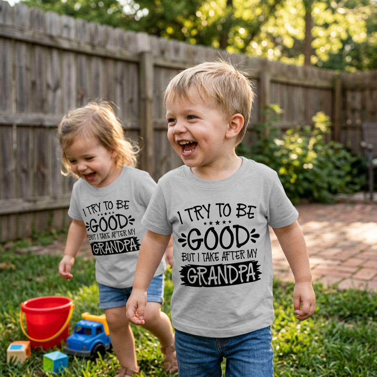 I Try To Be Good But I Take After My Grandpa Shirt For Kid