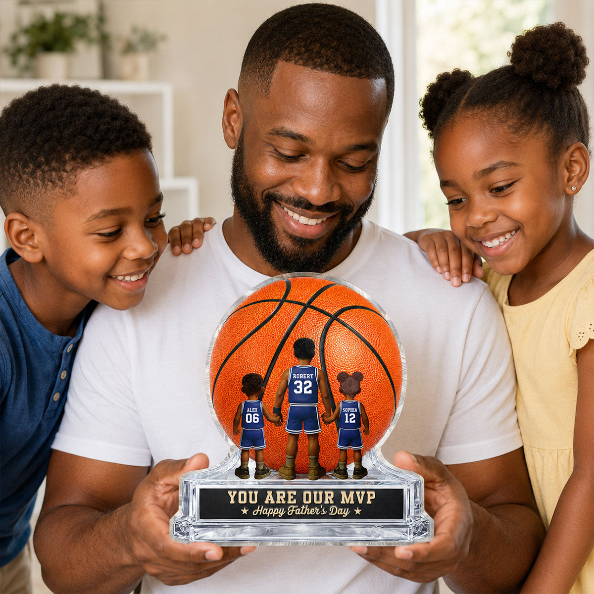 Basketball No 1 Dad Legend You Are Our MVP - Personalized Acrylic Block Plaque -  Gift For Dad, Husband, Basketball Fans