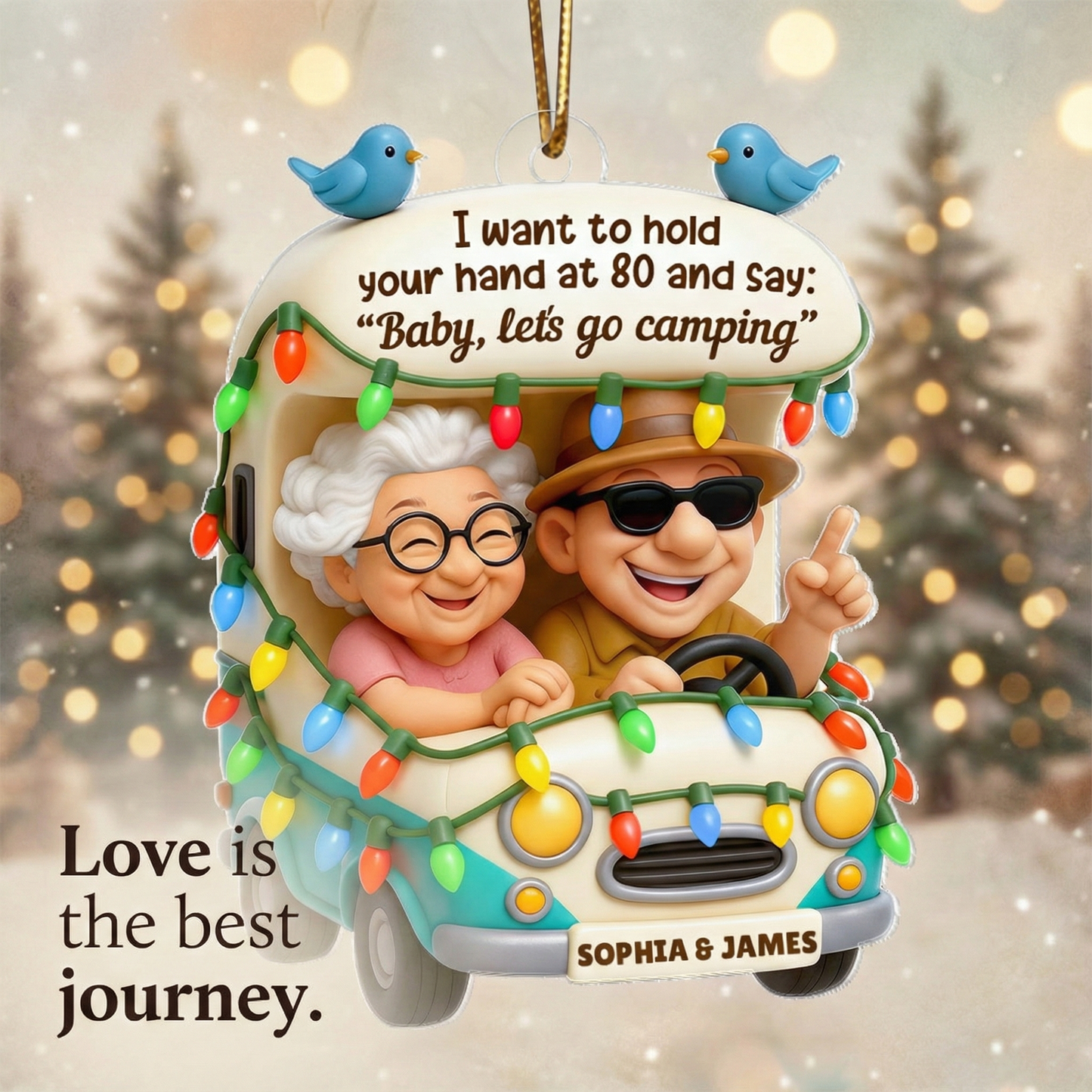 Baby Let's Enjoy Life Together - Personalized Acrylic Ornament - Heartwarming Gift For Him, For Her, For Couple