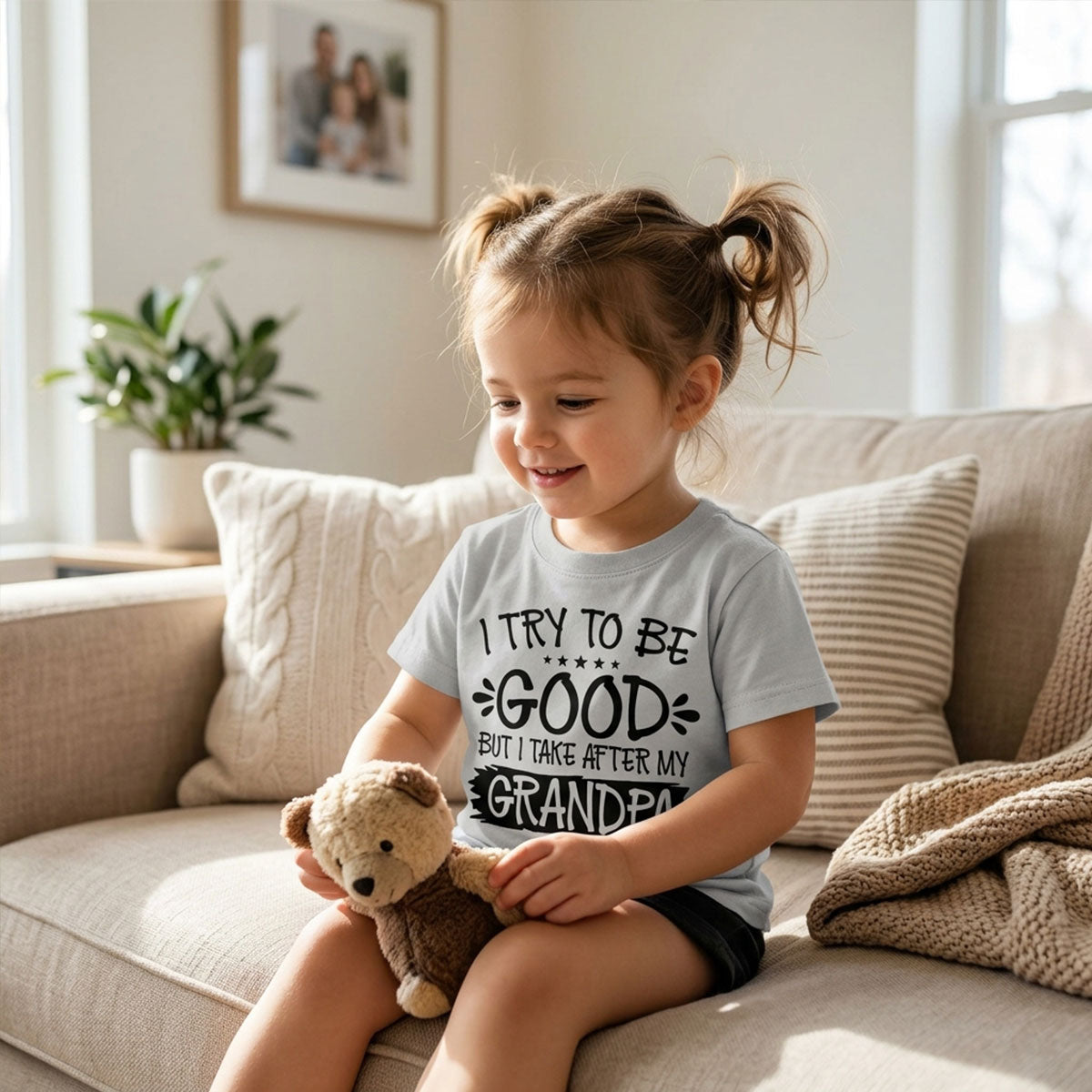 I Try To Be Good But I Take After My Grandpa Shirt For Kid