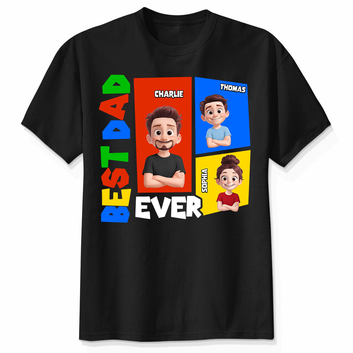 Best Dad Ever Arcade Theme - Personalized Shirt - Heartfelt Gift For Dad, Grandpa, Husband
