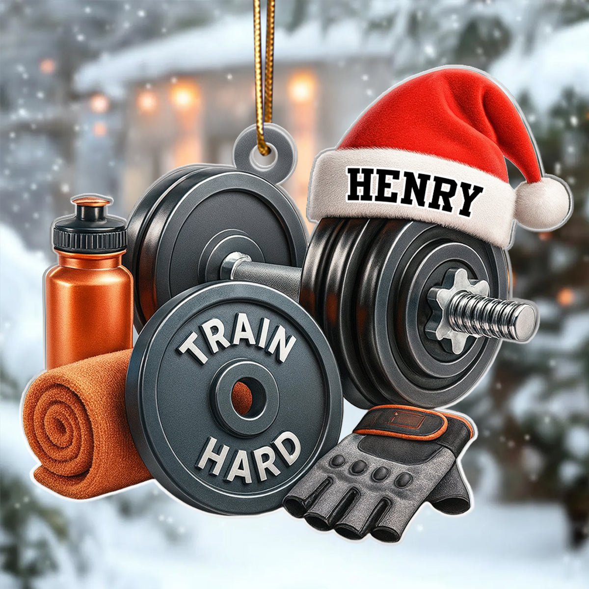 Stronger Every Single Day – Personalized Acrylic Ornament – Motivational Gift for Gym Lovers